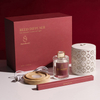 Aero Scent White Ceramic Essential Oil Diffuser with Color Lights – Red Gift Box Set, Quiet Ultrasonic Aromatherapy for Home & Office