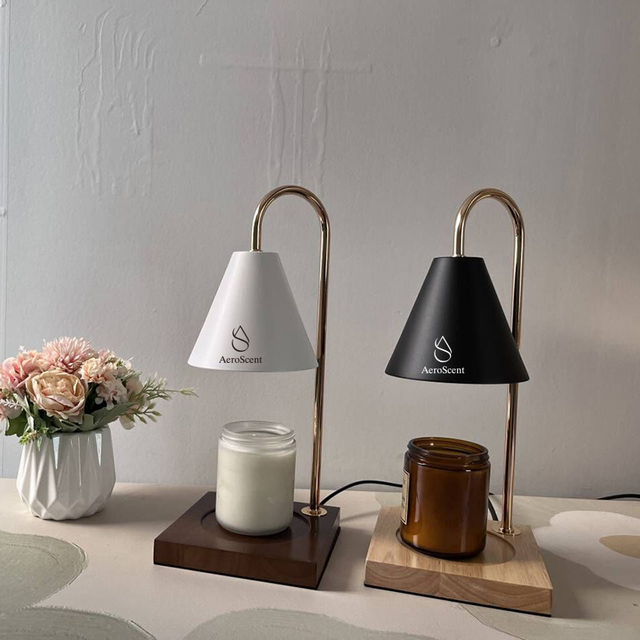 Aero Scent Ceramic Candle Warmer Lamp – Flameless Wax Melter with Heating Bulb