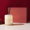 Aero Scent White Ceramic Essential Oil Diffuser with Color Lights – Red Gift Box Set, Quiet Ultrasonic Aromatherapy for Home & Office