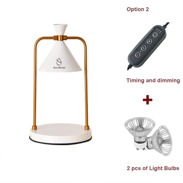 Aero Scent Remote Control Candle Warmer Lamp – Timer Function, 3 Colors, Heating Bulb Included for Flameless Wax Melts