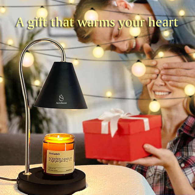 Aero Scent Ceramic Candle Warmer Lamp – Flameless Wax Melter with Heating Bulb