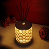 Aero Scent White Ceramic Essential Oil Diffuser with Color Lights – Red Gift Box Set, Quiet Ultrasonic Aromatherapy for Home & Office