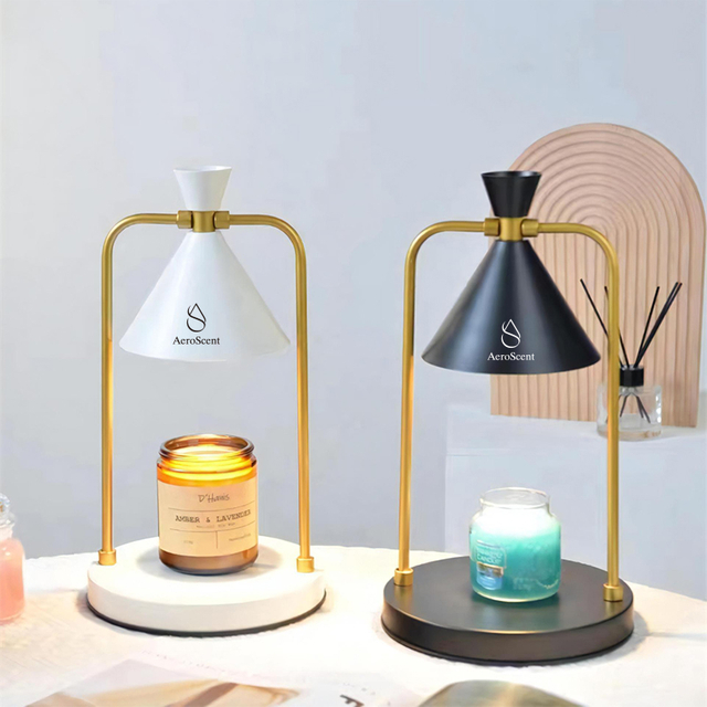 Aero Scent Remote Control Candle Warmer Lamp – Timer Function, 3 Colors, Heating Bulb Included for Flameless Wax Melts