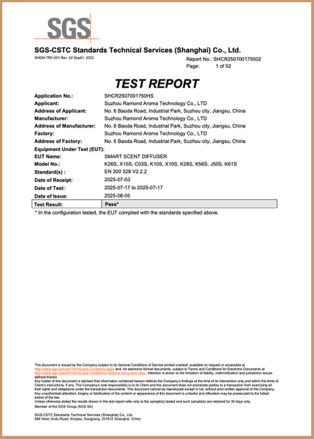 Scent Diffuser Safety Certification