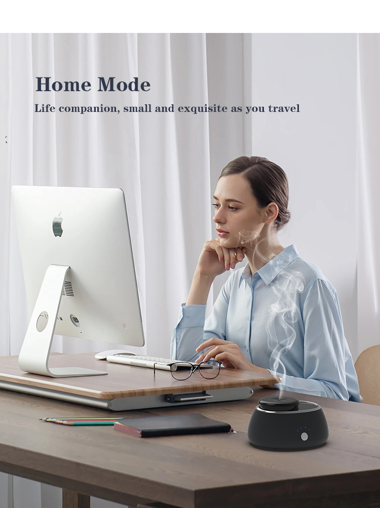 Ultrasonic Waterless USB Rechargeable Car Aroma Diffuser Machine Application