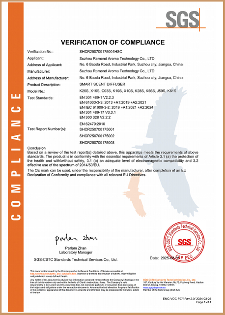 Scent Diffuser Product Compliance